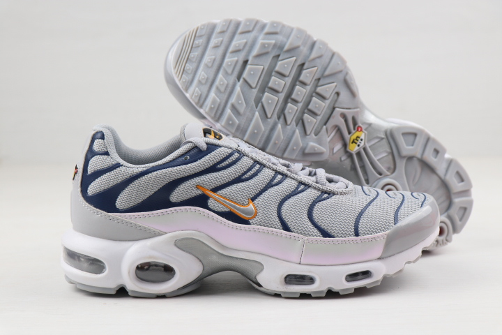 Nike Air Max PLUS Grey Blue White Yellow For Women - Click Image to Close